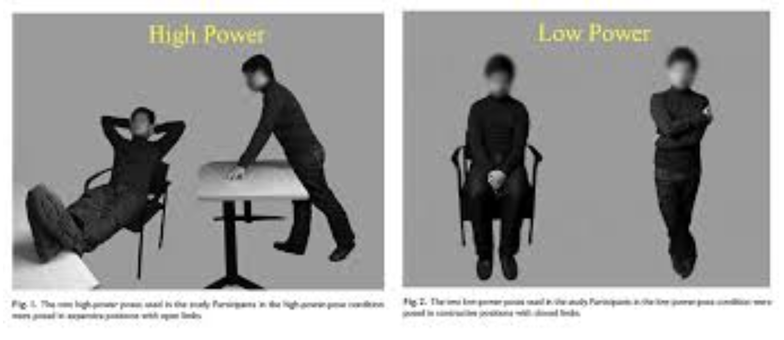 Carney, D. R., Cuddy, A. J., & Yap, A. J. (2010). Power posing: Brief nonverbal displays affect neuroendocrine levels and risk tolerance. Psychological science, 21(10), 1363-1368.